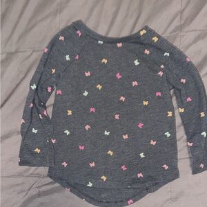 Cat & Jack Long Sleeve Shirt with Colorful Bow Accents